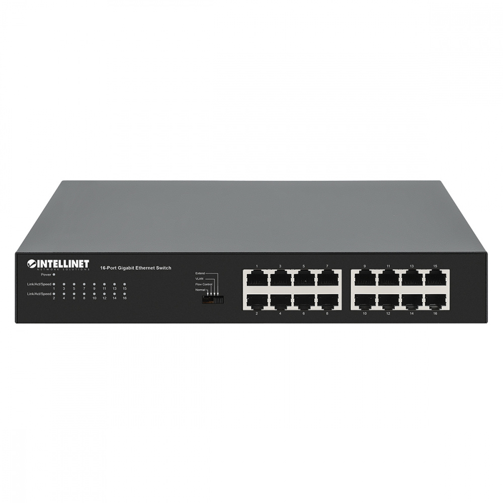 Switch Intellinet Gigabit Ethernet 561815, 16 Puertos 10/100/1000Mbps, 32 Gbit/s, 8.192 Entradas - No Administrable
SKU: 561815