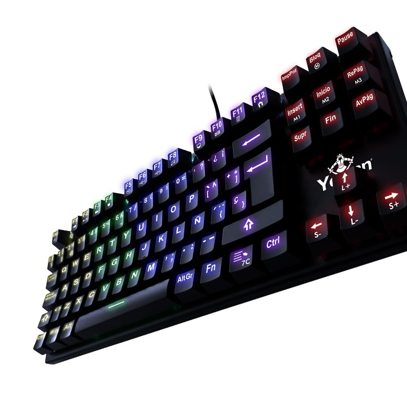 Teclado Gamer Yeyian Spark Serie 2000 RGB, Teclado Mecánico, Outemu Red, Alámbrico, Negro (Español)
SKU: YAT1806