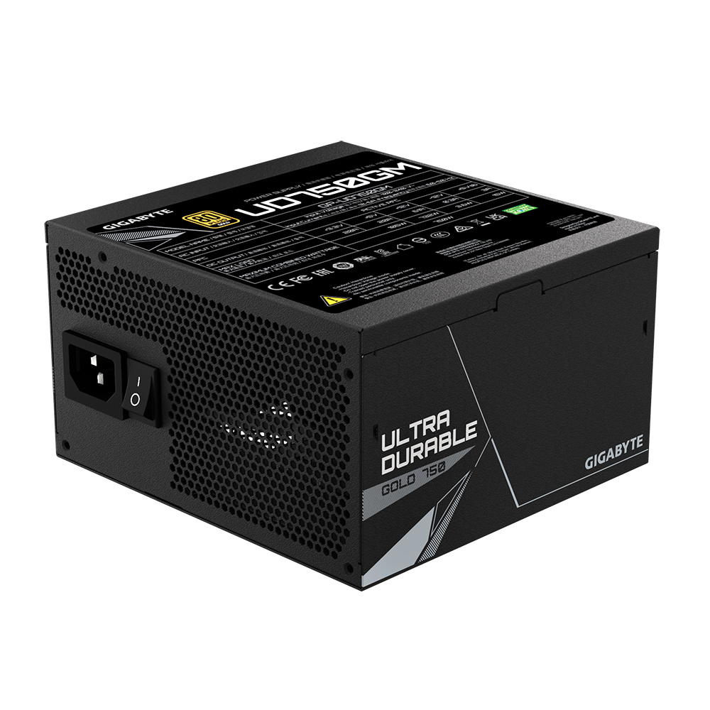 Fuente de Poder Gigabyte UD750GM 80 PLUS Gold, 20+4 pin ATX, 120mm, 750W SKU: GP-UD750GM