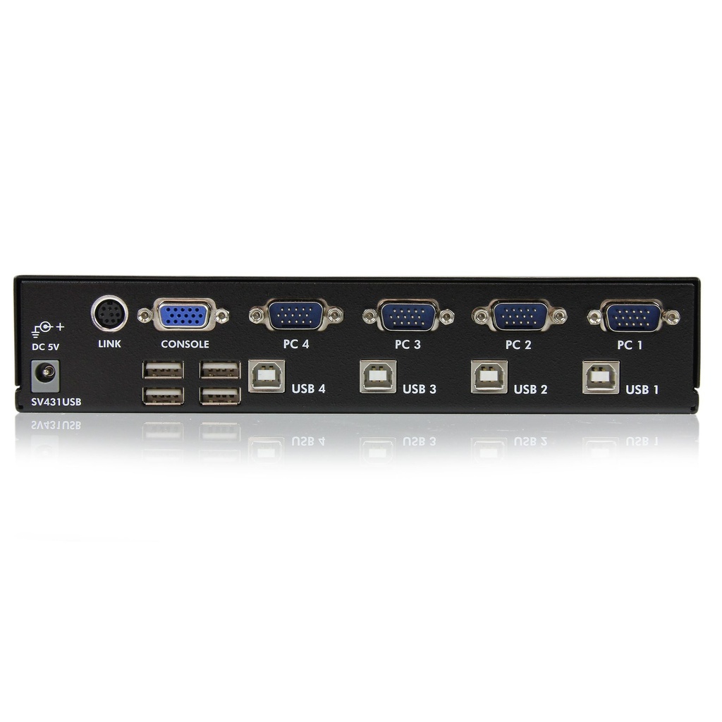 Switch KVM Profesional SV431USB, USB/VGA, 4 Puertos SKU: SV431USB