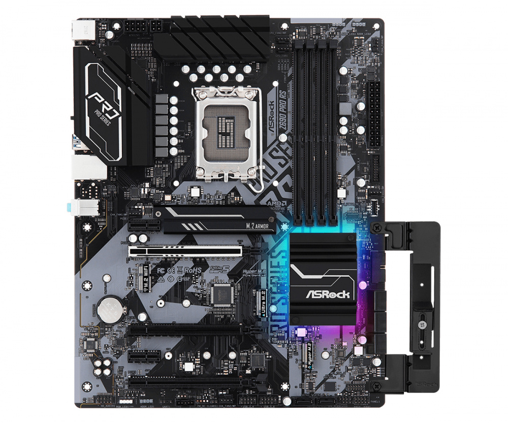 Tarjeta Madre ASRock ATX Z690 PRO RS, S-1700, Intel Z690, HDMI, Displayport, Máximo128GB, 4 x DDR4, Gen. 12va, 13va, 14va, ATX, para Intel Motherboard, SKU: Z690 PRO RS 