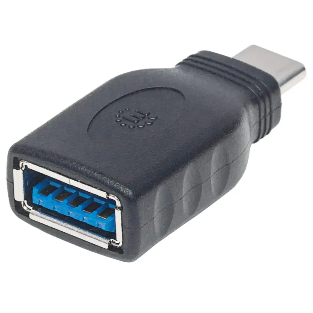 Manhattan Adaptador USB C Macho - USB A Hembra, Negro AC-6508 SKU: 354646