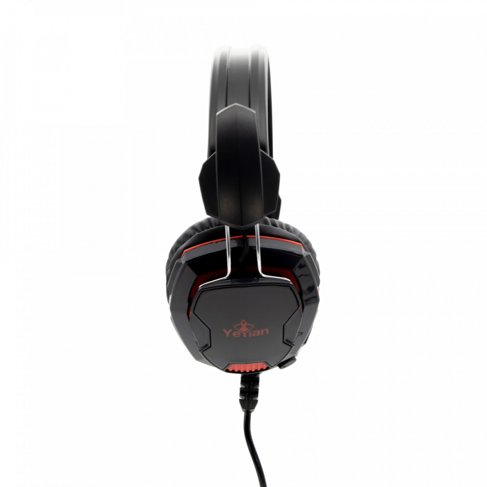 Yeyian Audífonos Gamer Tempest YH2000 para PC/PS4/Xbox One, Alámbrico, 2 Metros, 3.5mm/USB, Negro/Rojo SKU: GA-AUD-42