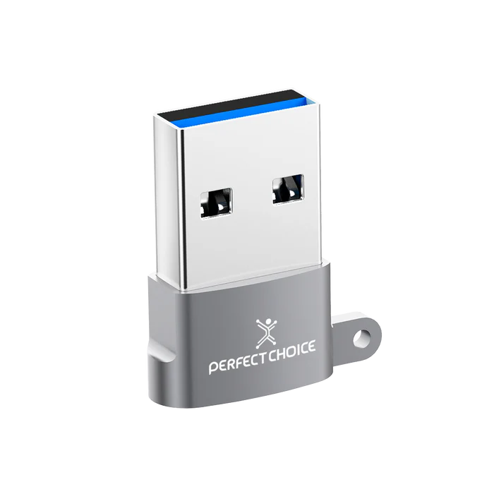 Perfect Choice Adaptador USB A Macho - USB C Hembra, Gris AC-9658 SKU: PC-101253