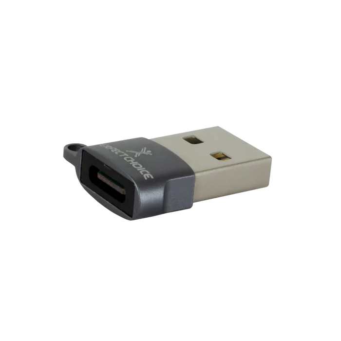 Perfect Choice Adaptador USB A Macho - USB C Hembra, Gris AC-9658 SKU: PC-101253