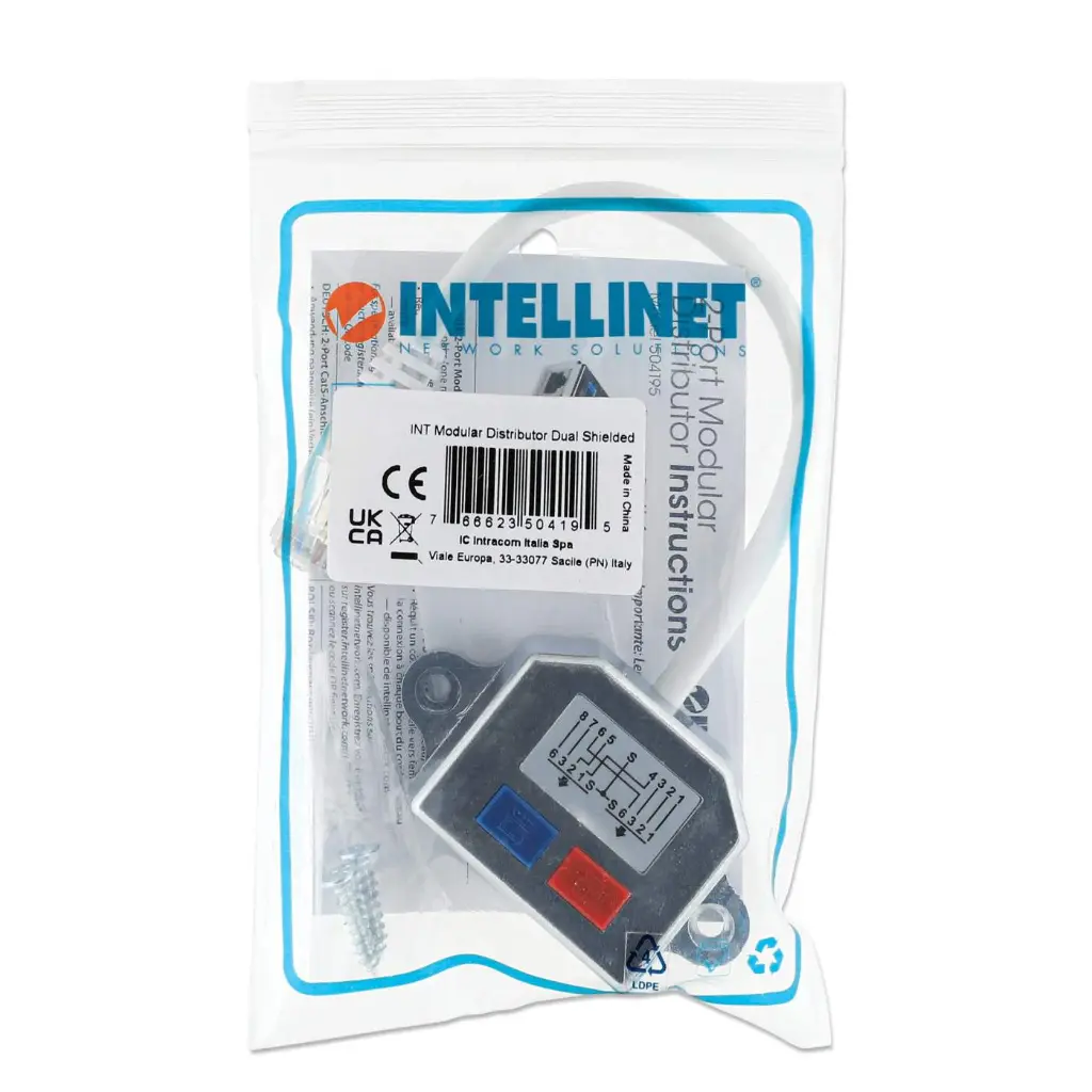 Intellinet Adaptador RJ-45 Macho - 2x RJ-45 Hembra, Plata AC-2145 SKU: 504195