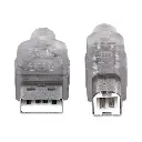 Manhattan Cable de Alta Velocidad USB 2.0, USB A Macho - USB B Macho, 1.8 Metros, Plata CB-165 SKU: 333405