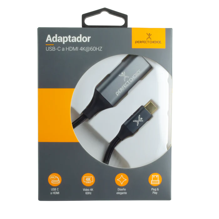 Perfect Choice Adaptador USB C Macho - HDMI Hembra, Negro AC-9377 SKU: PC-101260