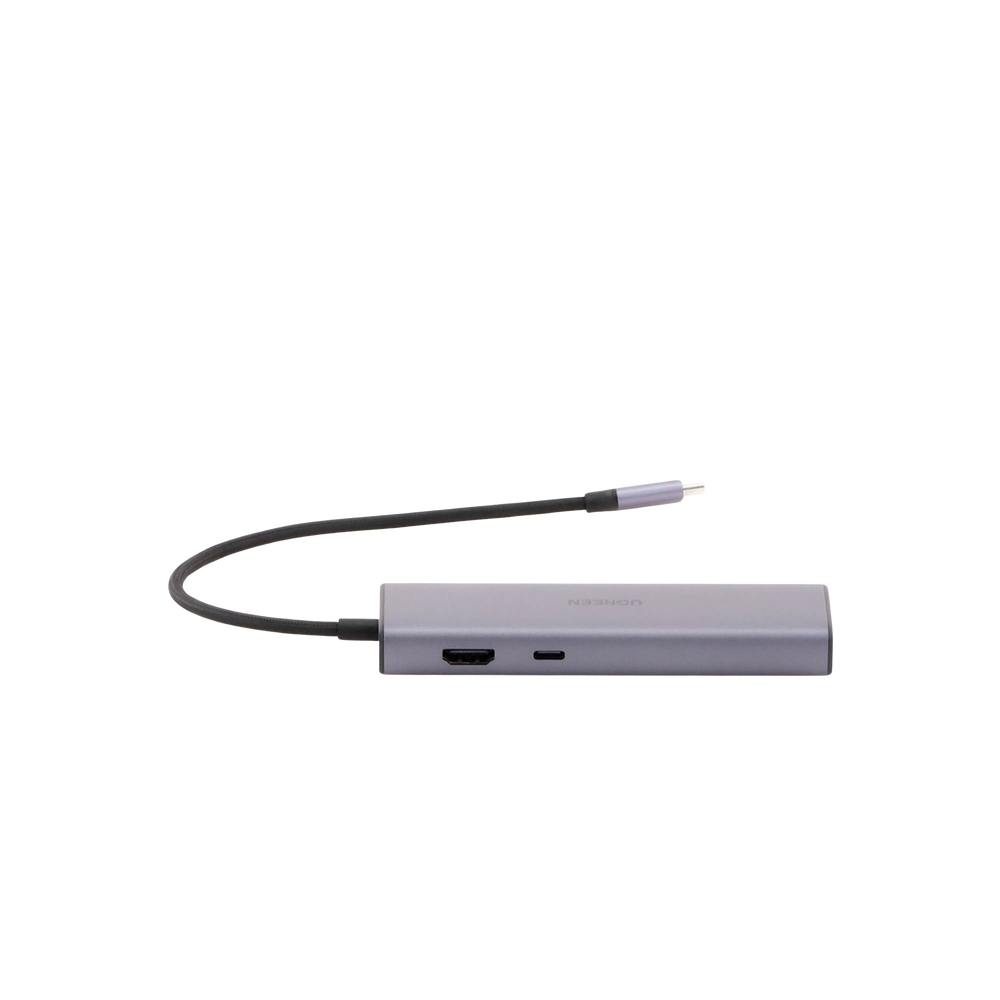 HUB USB-C (Docking Revodok Pro 210) Ugreen 10 en 1 | 2 Puertos HDMI 8K,4K@60Hz | 3 USB-A | USB-C (5Gbps) | USB-C PD Carga 100W | RJ45 (Gigabit Ethernet) | Lector Tarjetas SD + Micro SD (TF) Simultáneo | Carcasa de Aluminio SKU: 15598