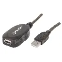 Manhattan Cable de Extensión Activa USB de Alta Velocidad Encadenable, USB A Macho - Hembra, 20 Metros, Negro SKU: 150958