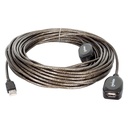 Manhattan Cable de Extensión Activa USB de Alta Velocidad Encadenable, USB A Macho - Hembra, 20 Metros, Negro SKU: 150958