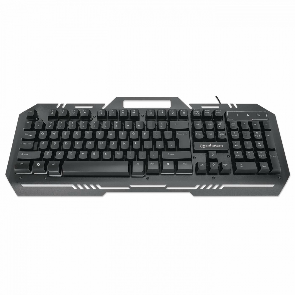 Teclado Gamer Manhattan 180610 RGB, Alámbrico, Negro (Español) SKU: 180610