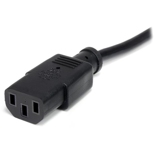 StarTech Cable de Poder NEMA5-15P -  C13 - 10A 125V 18AWG Coupler, 1.8 Metros, Negro SKU: PXT101