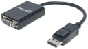 Manhattan Cable DisplayPort Macho - VGA (D-Sub) Hembra, 60Hz, 15cm, Negro SKU: 151962