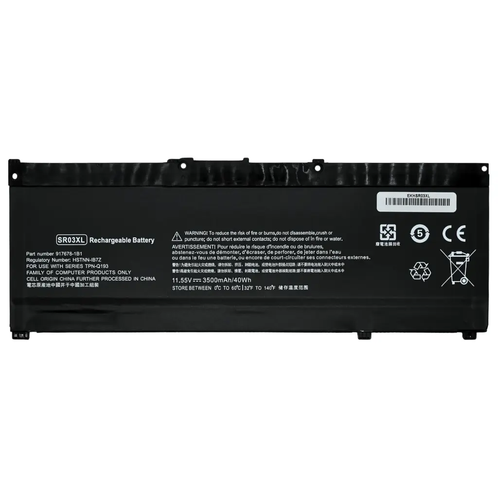 EKHSR03XL Bateria Interna (P) 11.55V para HP Envy x360 15-cn0000 15-cn0000ne 15-CN0000TX 15-CN0005TX, 15-cp0000 SR03XL / HSTNN-DB8Q / L08934-2C1