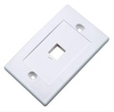 Intellinet Tapa para Caja (Faceplate) 163286, Montaje al Ras, 1 Salida, Blanco SKU: 163286