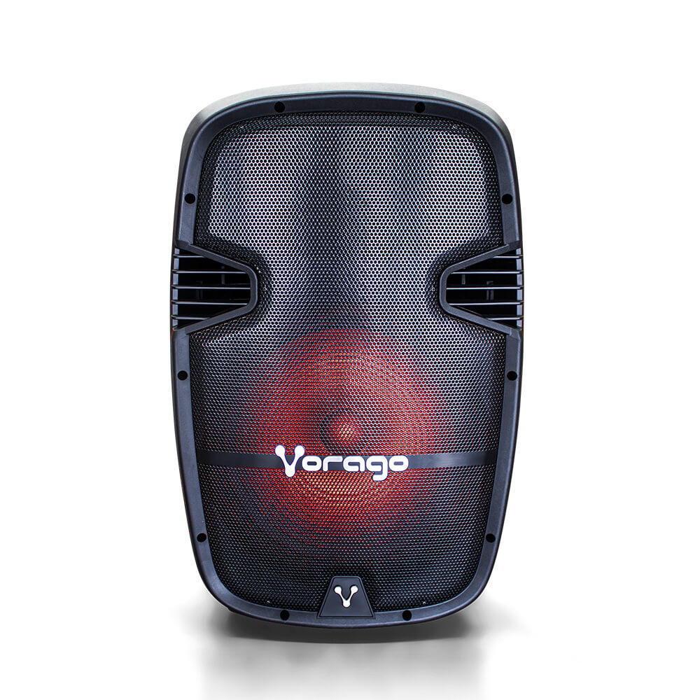 Vorago Bafle con Karaoke KSP-500, Bluetooth, Inalámbrico, 100W RMS, USB 2.0, Negro - incluye Tripie + 2 Micrófonos SKU: KSP-500