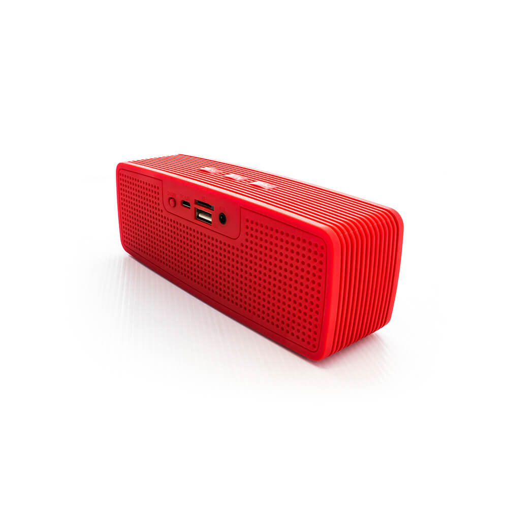 Vorago Bocinas BSP-100 V2, Bluetooth, Inalámbrico, 6W RMS, Rojo SKU: BSP-100-V2/R