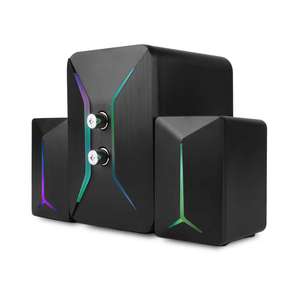 Vorago Bocinas con Subwoofer Start The Game SPK-250 RGB, Alámbrico, 2.1, 11W RMS, USB, Negro SKU: SPK-250