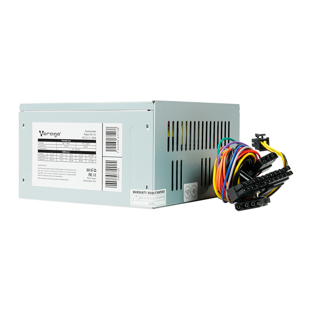 Fuente de Poder Vorago PSU-101, ATX, 500W SKU: PSU-101