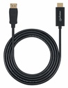 Manhattan Cable HDMI Macho - Displayport Macho, 1080p, 60Hz, 3 Metros, Negro SKU: 153188