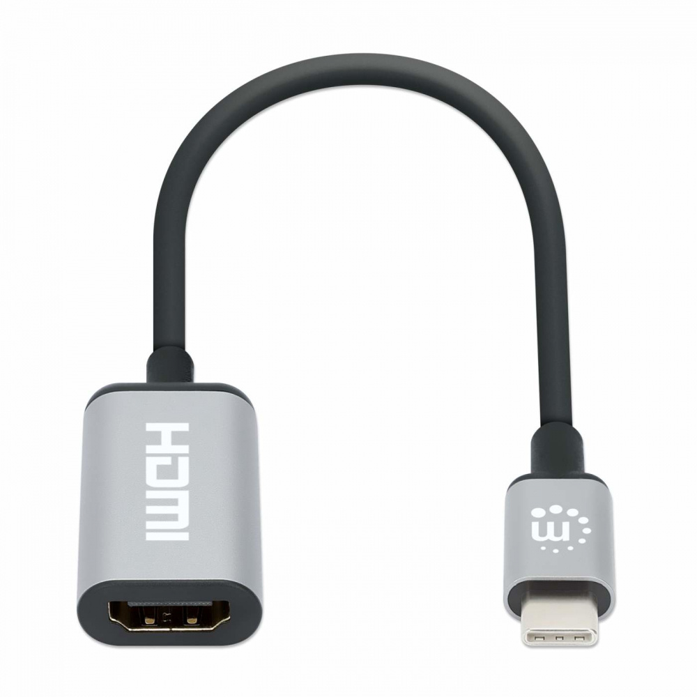 Manhattan Adaptador USB C Macho - HDMI Hembra, Negro/Plata SKU: 153706