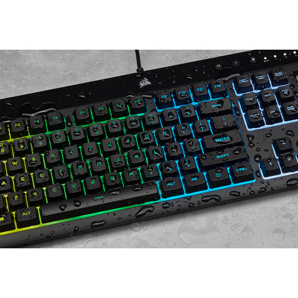 Kit Gamer 4 en 1 Corsair Teclado K55 RGB Pro + Mouse Harpoon RGB Pro + Audífonos HS50 Pro + Mousepad MM100, Alámbrico, USB, Negro (Español) SKU: CH-9226A65-SP