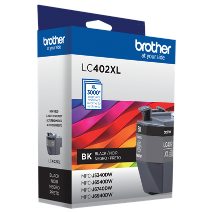 LC402XL Negro Original Cartucho Brother MFC-J5340DW, MFC-J6540DW, MFC-J6940DW Alto Rendimiento, 3000 Páginas SKU: LC402XLBKS