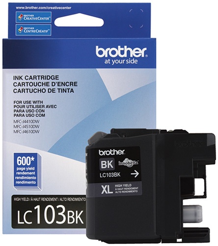 LC103BKXL Negro Original Cartucho de Tinta HP LC103BK MFC-J4410DW, MFC-J4510DW, MFC-J4610DW 600 Pag. SKU: LC103BK