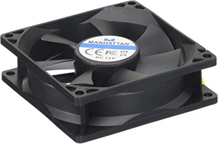 Ventilador Manhattan 3-pin para PC, 80mm, 2500RPM, Negro SKU: 700955