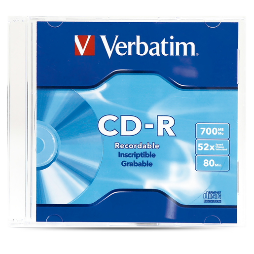 Verbatim Disco Virgen para CD, CD-R 52x, 1 Disco (94776) SKU: 94776