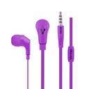 Vorago Audífonos con Micrófono EP-103, Alámbrico, 3.5mm, 1.2 Metros, Morado SKU: EP-103/PU