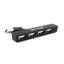 Vorago Hub USB 2.0 - 4x USB 2.0 Hembra, 480 Mbit/s, Negro SKU: HU-100 MULTIPUERTOS