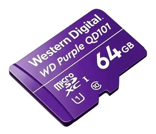 Memoria Flash Western Digital WD Purple SC QD101, 64GB MicroSDHC Clase 10 Para Cámaras IP de Videovigilancia SKU: WDD064G1P0C