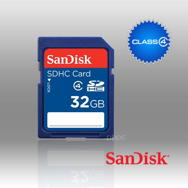 Memoria SanDisk SDHC de 32GB Clase 4. SKU: SDSDB-032G-B35