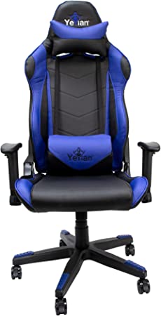 Yeyian Silla Gamer Cadira 1150, YAR-9863A, hasta 150Kg, Negro/Azul Descansabrazos Rígido SKU: YSGC1150A