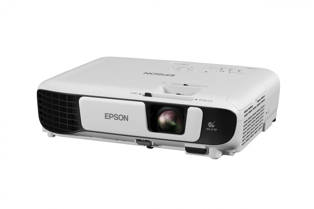 Proyector Epson Power Lite W52+ 3LCD, WXGA 1280 x 800, 4000 Lúmenes, con Bocina, Blanco/Negro SKU: V11HA02021