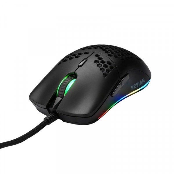 Mouse Gamer Ergonómico Yeyian Óptico Links, Alámbrico, USB, 7200DPI, Negro SKU: YMG-24310