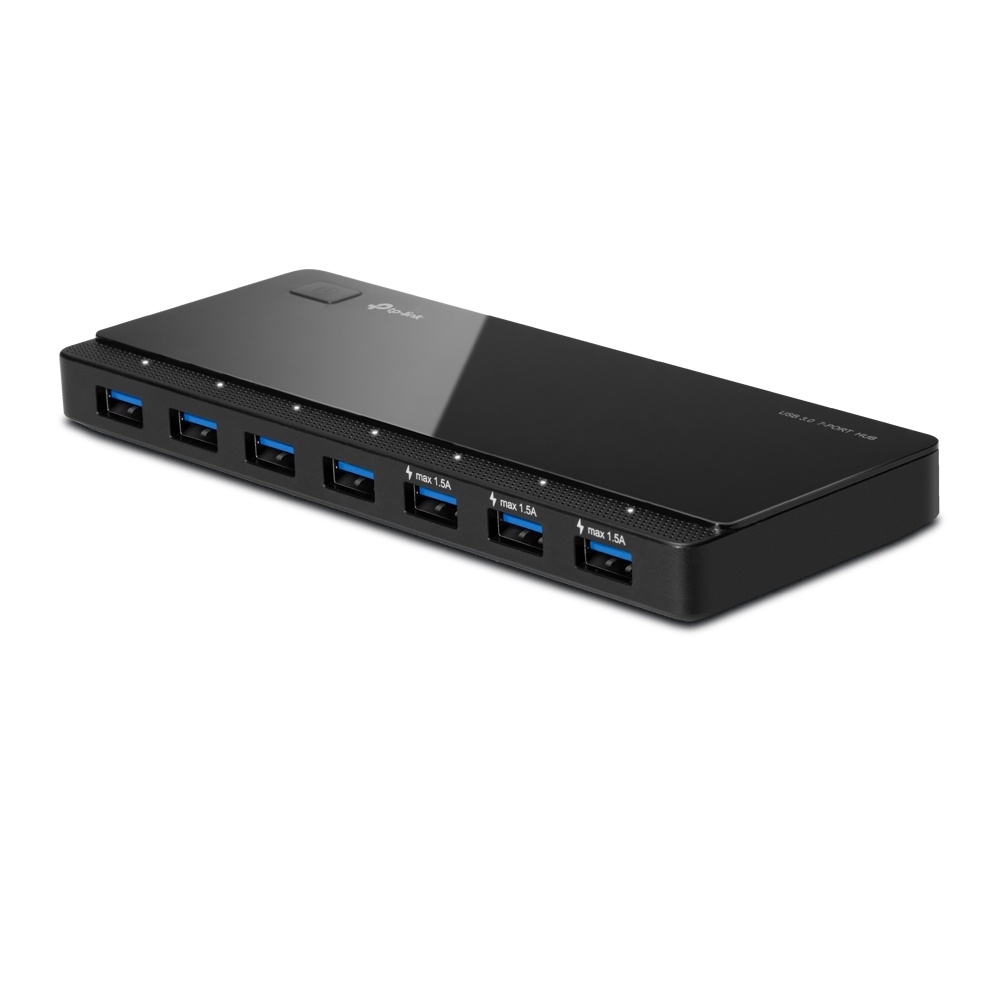 TP-Link Hub USB A 3.0 de 7 Puertos, 5000 Mbit/s, Negro SKU: UH700