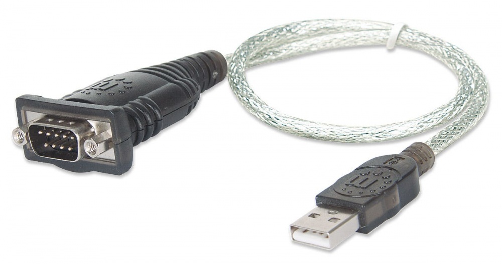 Manhattan Adaptador USB A - Serial RS-232 DB9 0.45 Metros, Transparente SKU: 205146