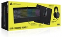 Kit Gamer 4 en 1 Corsair Teclado K55 RGB Pro + Mouse Harpoon RGB Pro + Audífonos HS50 Pro + Mousepad MM100, Alámbrico, USB, Negro (Español) SKU: CH-9226A65-SP