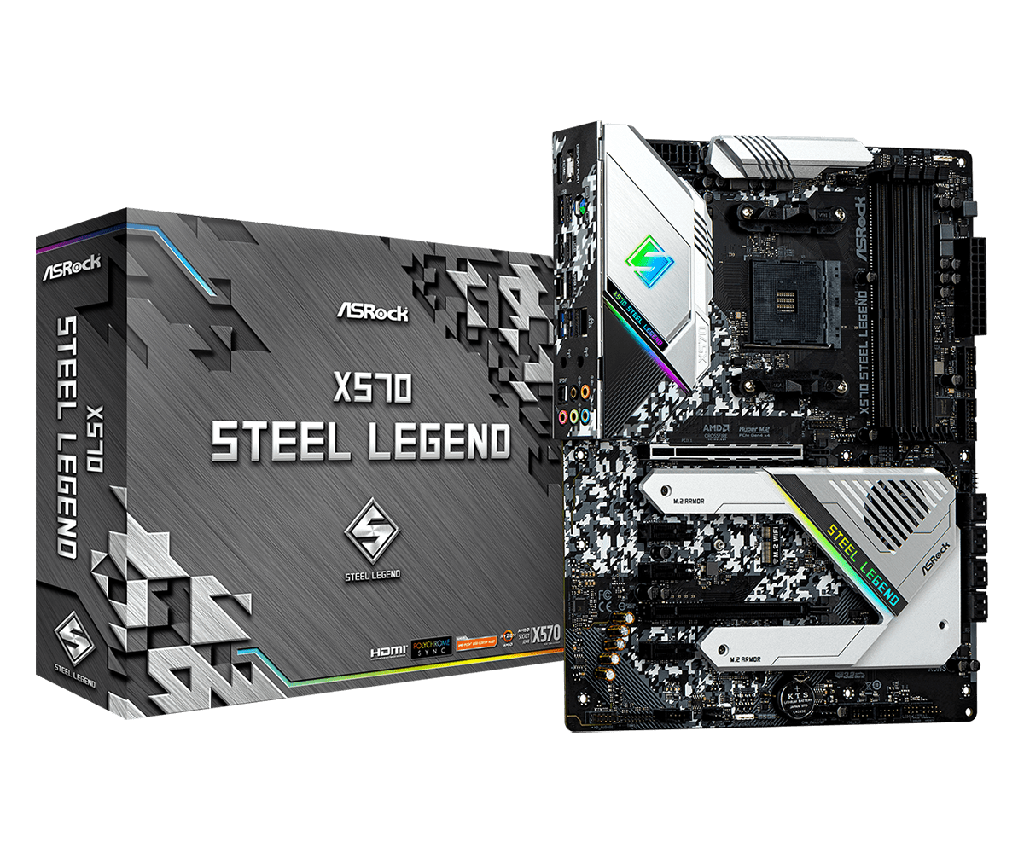 Tarjeta Madre ASRock ATX X570 STEEL LEGEND WIFI AX, S- AM4, AMD X570, HDMI, 128GB DDR4 para AMD ― Requiere Actualización de BIOS para la Serie Ryzen 5000 SKU: X570 STEEL LEGEND WIFI AX