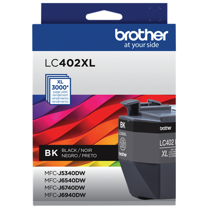 LC402XLBK Negro Original Cartucho de Tinta LC-402XLBK Brother MFC-J5340DW, MFC-J6540DW, MFC-J6740DW, MFC-J6940DW Alto Rendimiento, 3000 Páginas SKU: LC402XLBKS