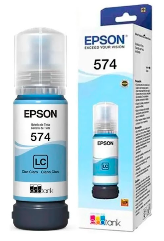 T574520-AL Cian Light Original Bote de Tinta Epson Cian Claro L8050, L18050 70ml SKU: T574520-AL