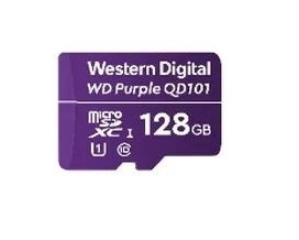 Memoria Flash Western Digital WD Purple SC QD101, 128GB MicroSDXC Clase 10 Para C+amaras IP de Videovigilancia SKU: WDD128G1P0C