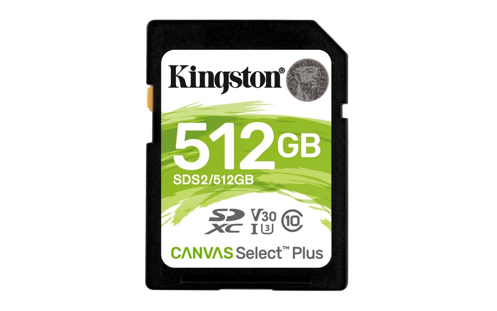 Memoria Flash Kingston Canvas Select Plus, 512GB SDXC UHS-I Clase 10 SKU: SDS2/512GB