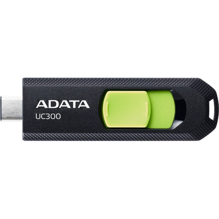 Memoria USB Adata UC300, 128GB, USB 3.2, Lectura 100 MB/s, Negro/Verde SKU: ACHO-UC300-128G-RBK/GN