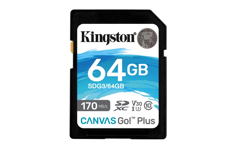 Memoria Flash Kingston Canvas Go! Plus, 64GB SDXC UHS-I Clase 10 RAM-3530 SKU: SDG3/64GB