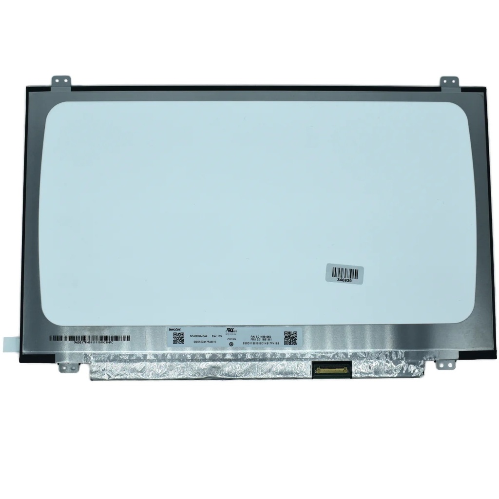 LCD140-015DB LCD 14.0 LED WXGA (1366X768) Slim Conector Inferior Derecho 30P Glossy 315mm (bezel delgado / Brackets)