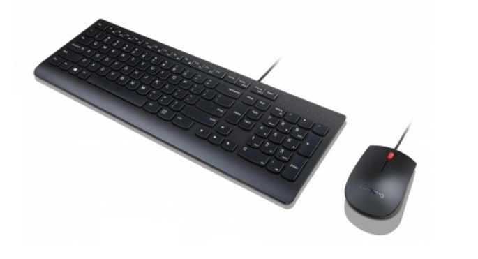 Kit de Teclado y Mouse Lenovo Essential, Alámbrico, USB, Negro (Español) SKU: 4X30L79907